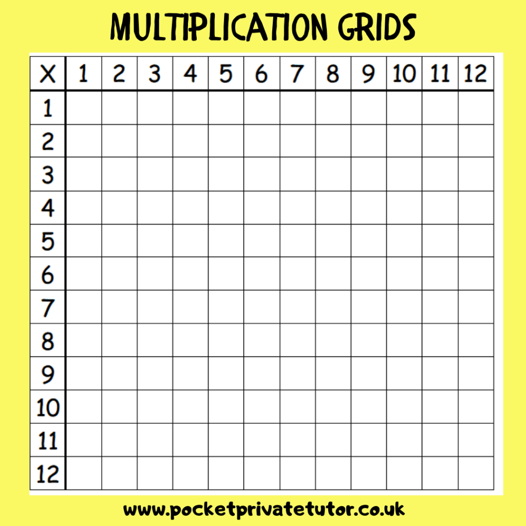 Multiplication grids | Pocket Private Tutor