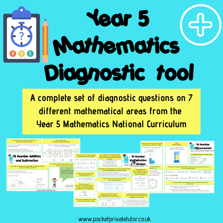 Year 5 Mathematics Diagnostic Tool | Pocket Private Tutor