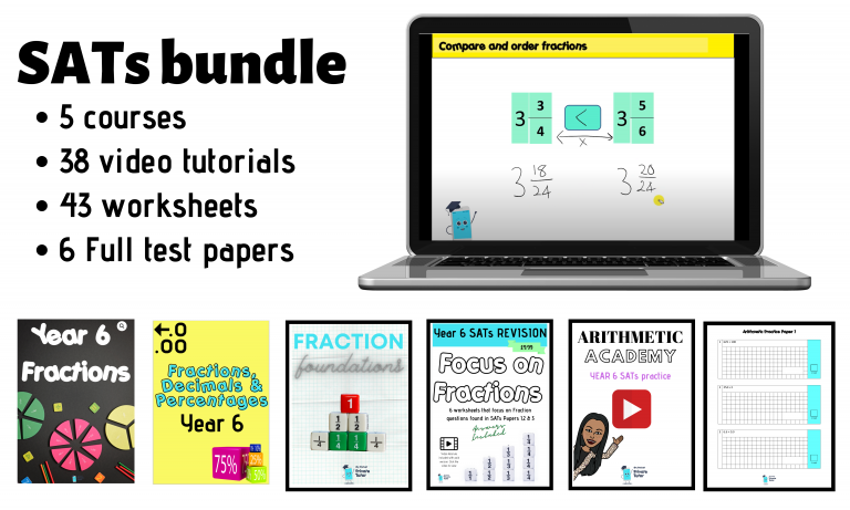 SATs bundle- Arithmetic & Fractions | Pocket Private Tutor