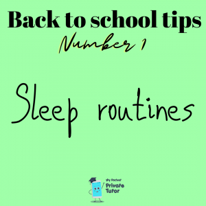 Back to school tip sleep